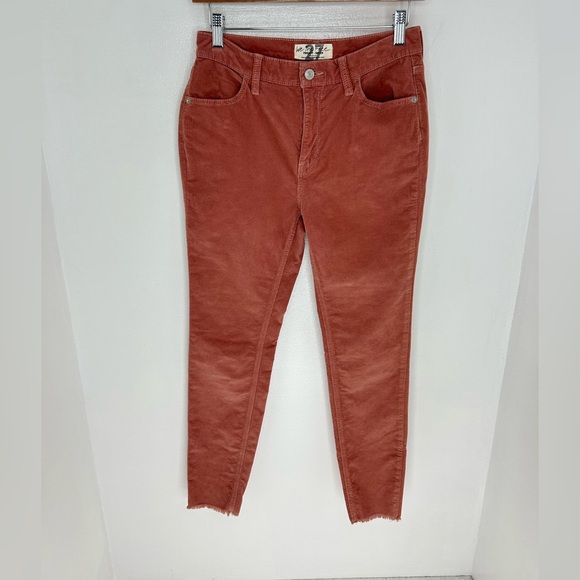 We the Free Corduroy‎ Skinny Pant Size 27 Raw Hem Modern Mauve Boho Chic Classic - Picture 2 of 14
